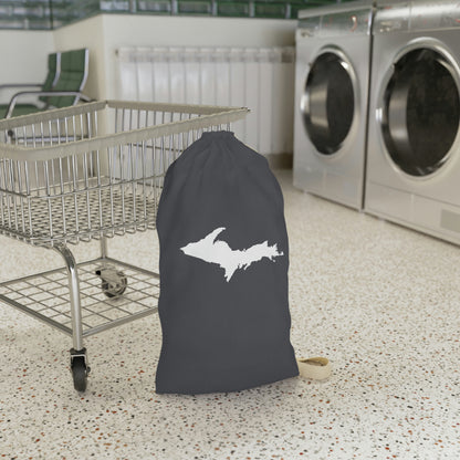 Michigan Upper Peninsula Laundry Bag (Iron Ore Grey w/ UP Outline)