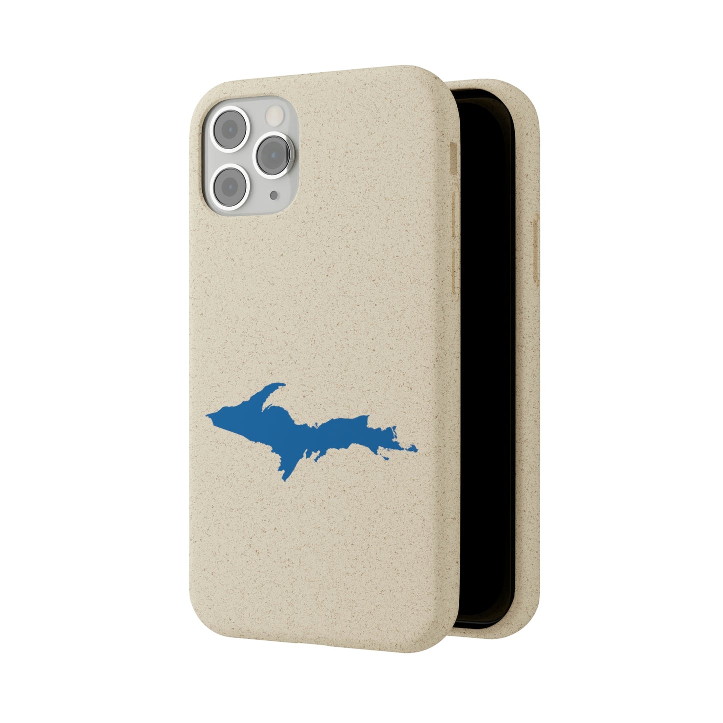 Michigan Upper Peninsula Biodegradable Phone Cases (w/ Azure UP Outline) | Apple iPhone