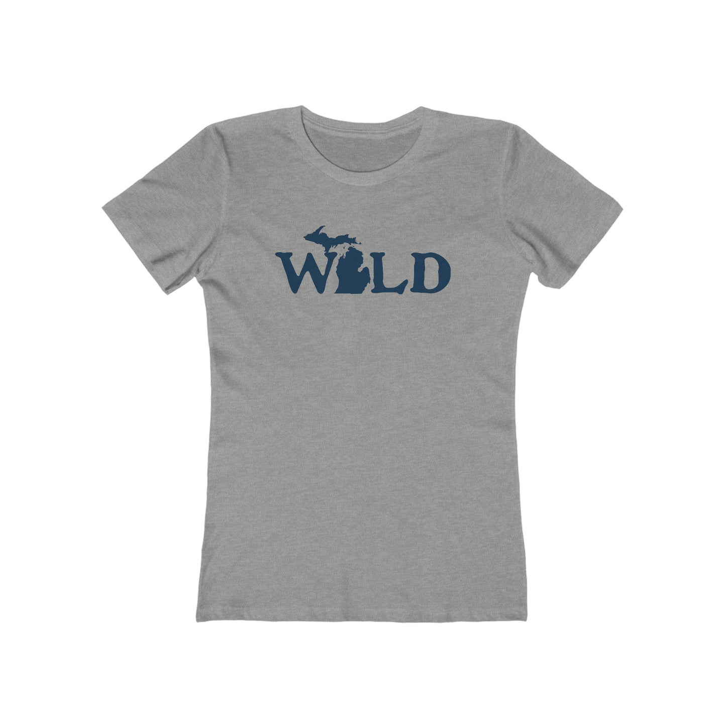 Michigan 'Wild' T-Shirt (Woodcut Font) | Women's Boyfriend Cut