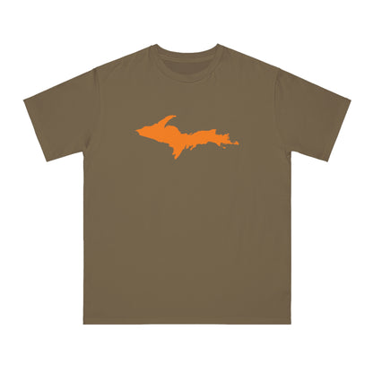 Michigan Upper Peninsula T-Shirt (w/ Orange UP Outline) | Organic Unisex