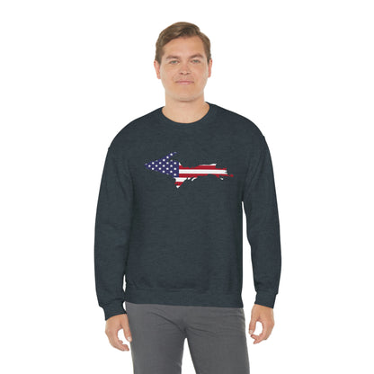 Michigan Upper Peninsula Sweatshirt (w/ UP USA Flag Outline) | Unisex Standard