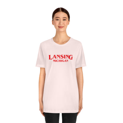 'Lansing Michigan' ' T-Shirt (1980s Drama Parody) | Unisex Standard Fit