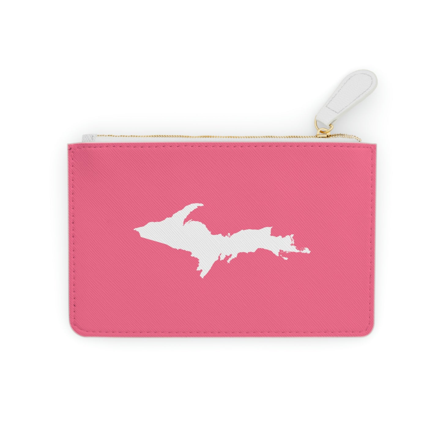 Michigan Upper Peninsula Mini Clutch Bag (Rhodochorsite Pink w/ UP Outline)