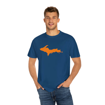 Michigan Upper Peninsula T-Shirt (w/ Orange UP Outline) | Unisex Garment-Dyed