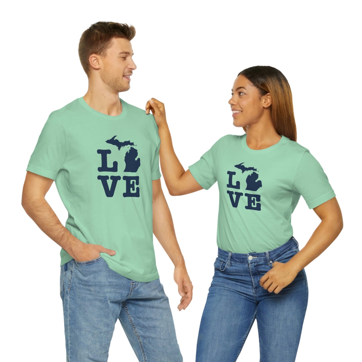 Michigan 'Love' T-Shirt (Typewriter Font) | Unisex Standard Fit