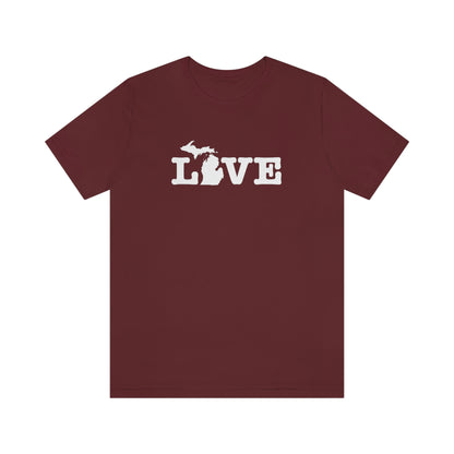 Michigan 'Love' T-Shirt (Typewriter Font) | Unisex Standard Fit