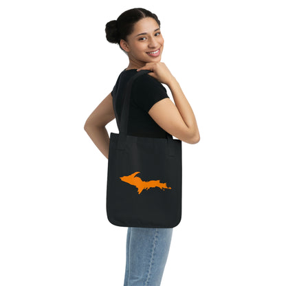 Michigan Upper Peninsula Heavy Tote Bag (w/ Orange UP Outline)