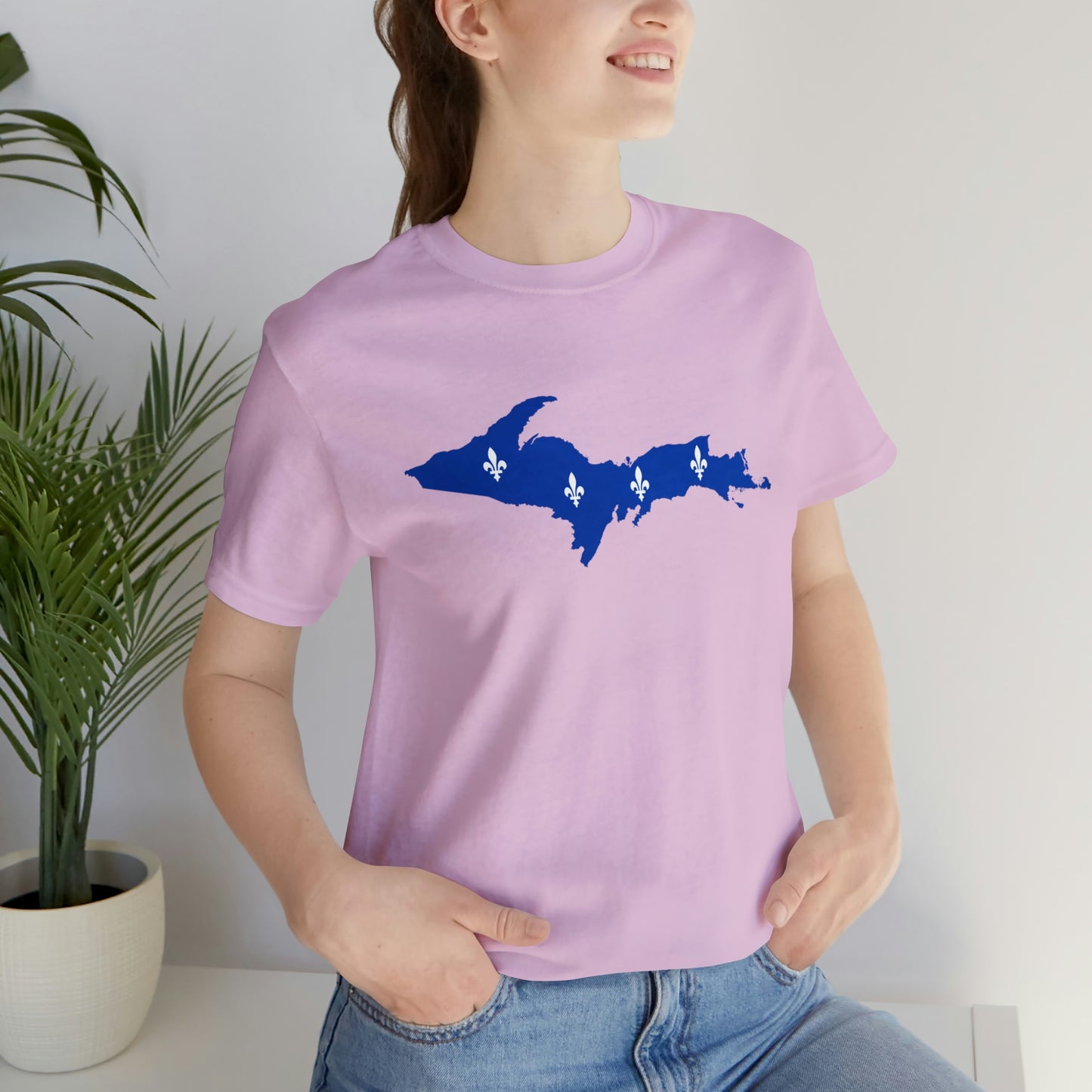 Michigan Upper Peninsula T-Shirt (w/ UP Quebec Flag Outline) | Unisex Standard Fit