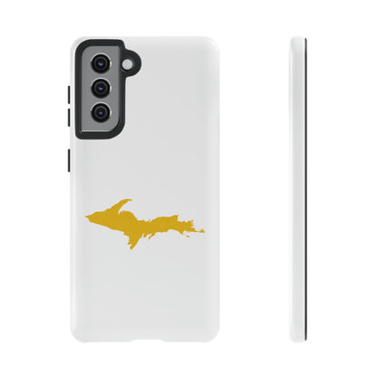 Michigan Upper Peninsula Tough Phone Case (w/ Gold UP Outline) | Samsung & Pixel Android