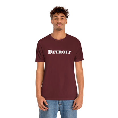 'Detroit' T-Shirt (Army Stencil Font) | Unisex Standard Fit