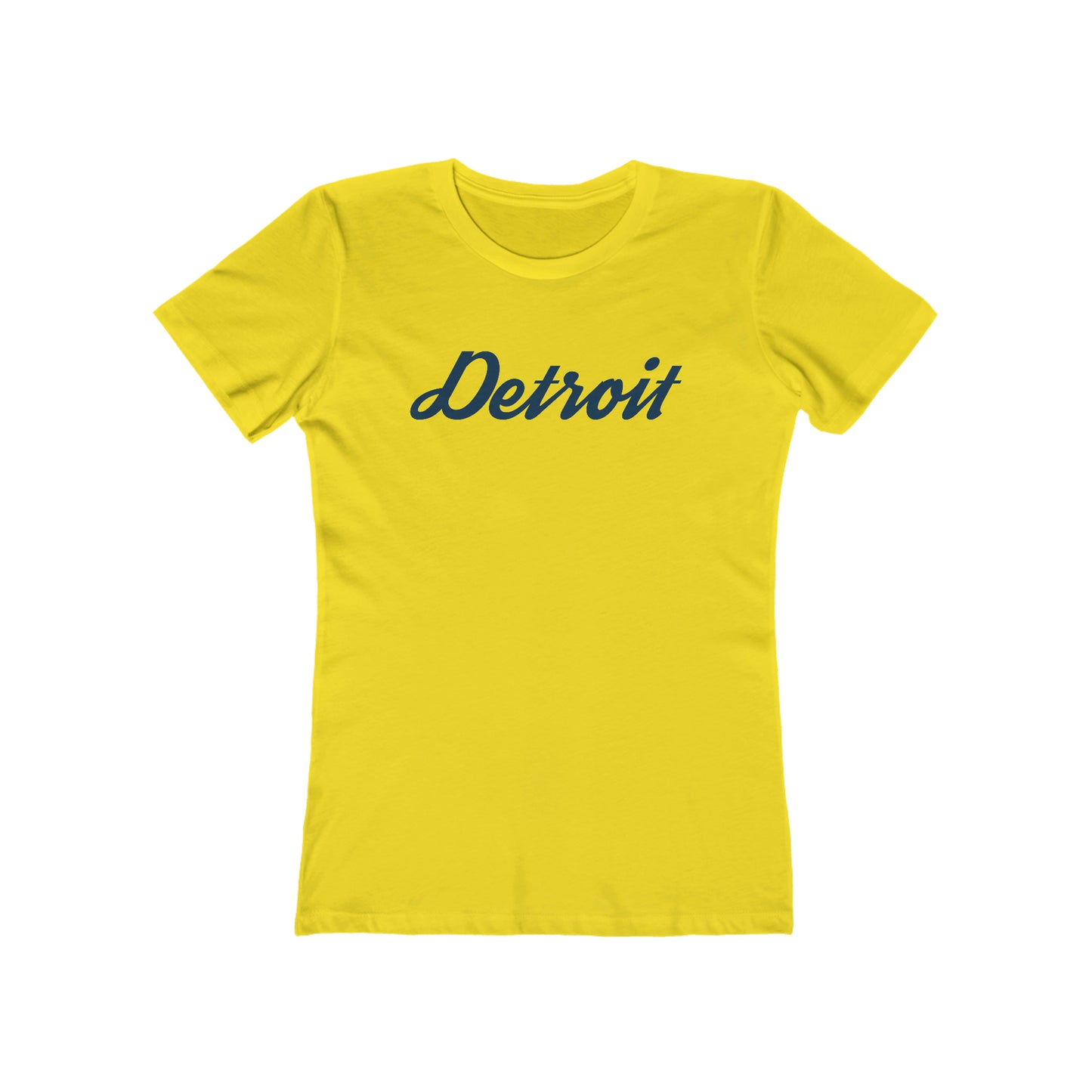 Detroit' T-Shirt (Retro Script Font) | Women's Boyfriend Cut