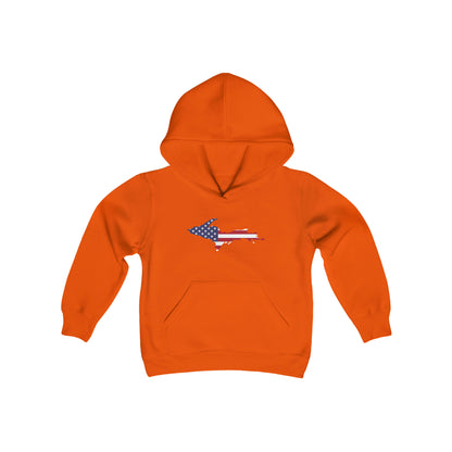 Michigan Upper Peninsula Hoodie (w/ UP USA Flag Outline)| Unisex Youth