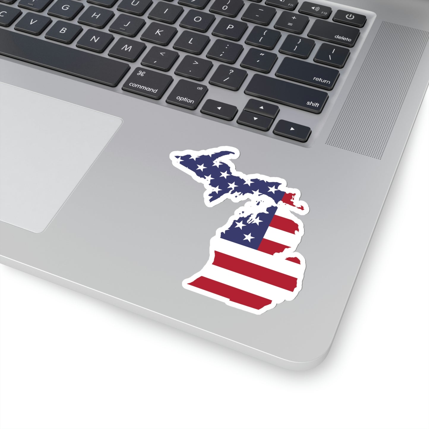 Michigan Kiss-Cut Stickers (w/ MI USA Flag Outline)