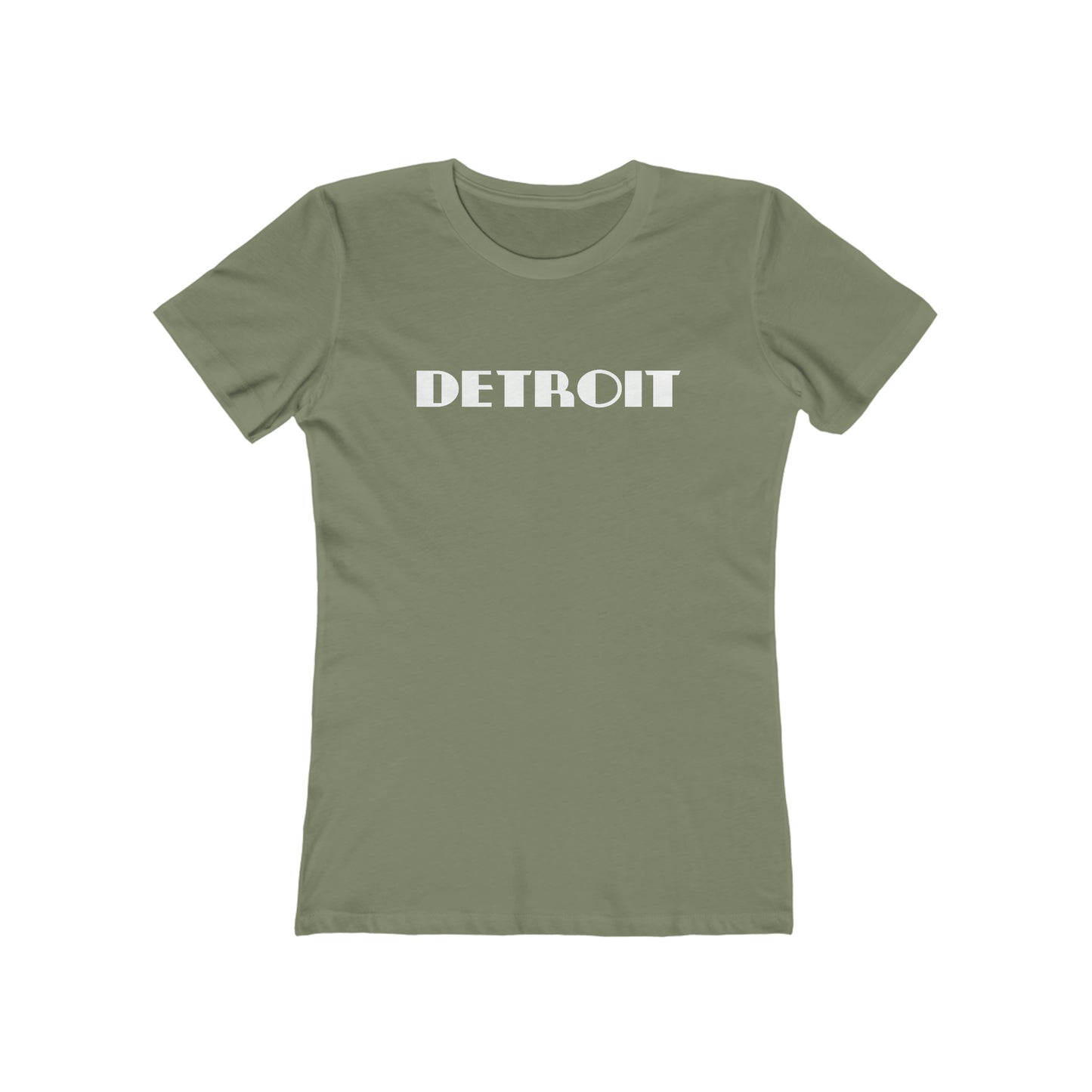 'Detroit' T-Shirt (Art Deco Font) | Women's Boyfriend Cut