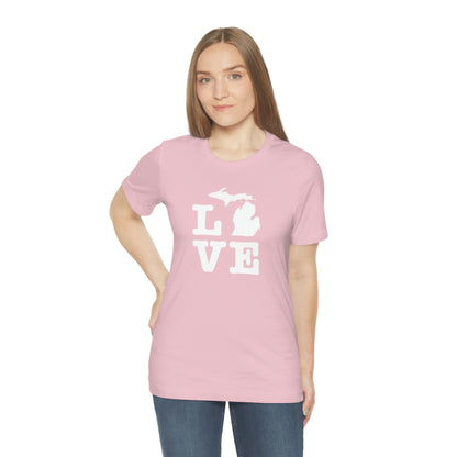 Michigan 'Love' T-Shirt (Typewriter Font) | Unisex Standard Fit