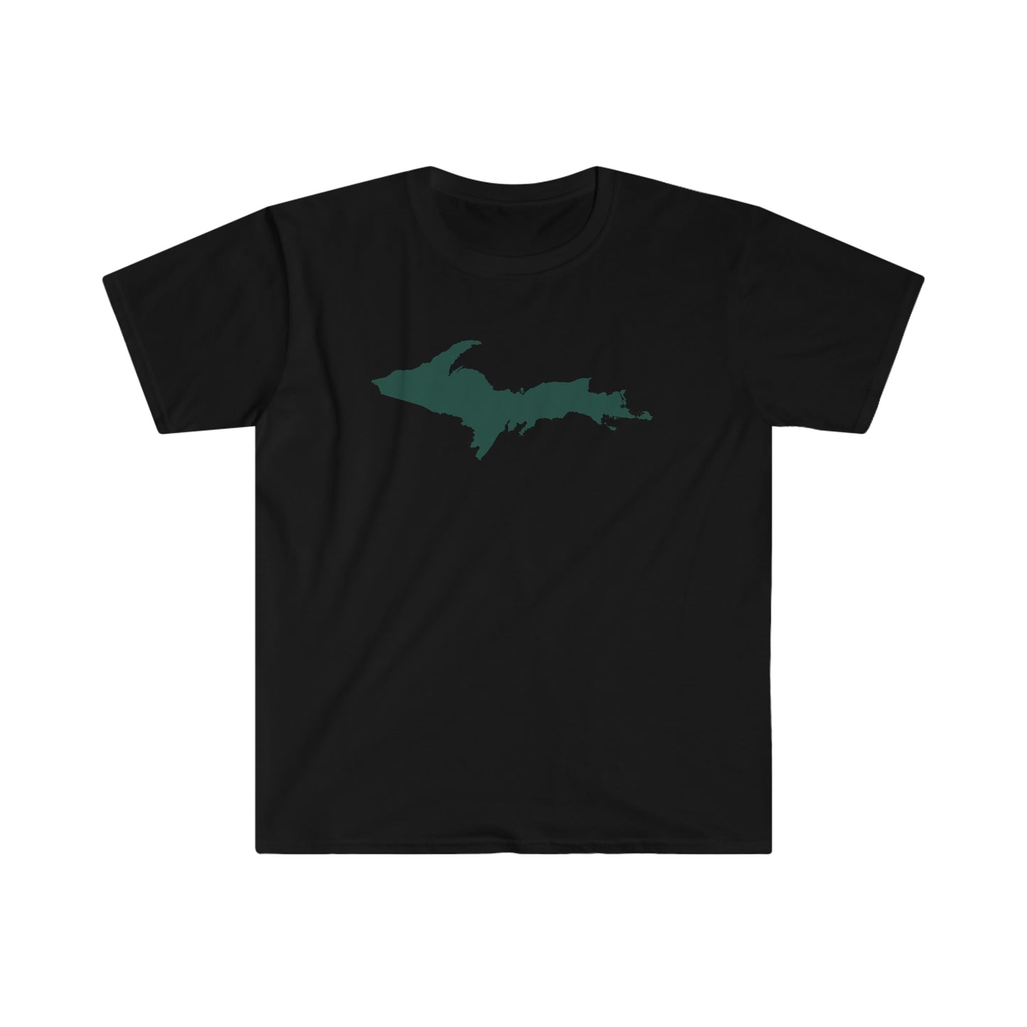 Michigan Upper Peninsula T-Shirt (w/ Green UP Outline) | Unisex Budget