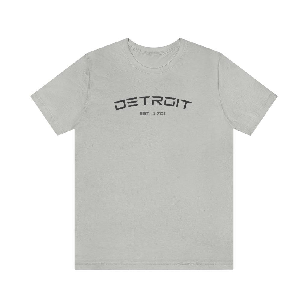 'Detroit Est. 1701' Electric Font T-Shirt | Unisex Standard Fit - Circumspice Michigan