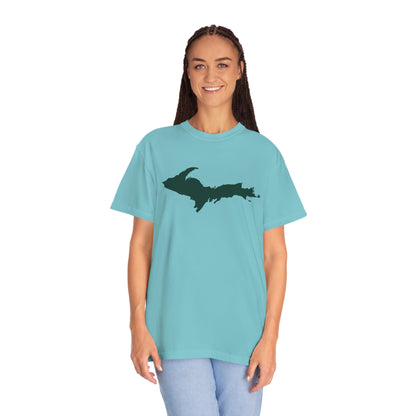 Michigan Upper Peninsula T-Shirt (w/ Green UP Outline) | Unisex Garment-Dyed