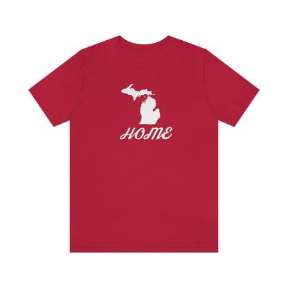 Michigan 'Home' T-Shirt (Retro Script Font) | Unisex Standard Fit