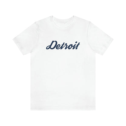 'Detroit' T-Shirt (Retro Script Font) | Unisex Standard Fit