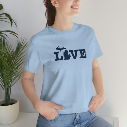 Michigan 'Love' T-Shirt (Typewriter Font) | Unisex Standard Fit