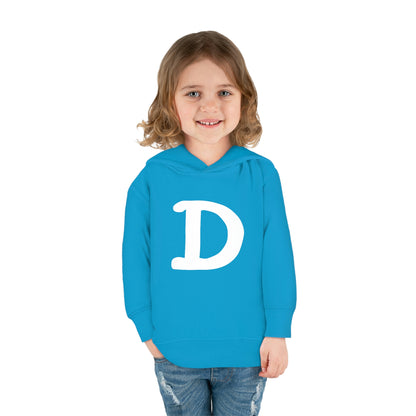 Detroit 'Old French D' Hoodie (White/Navy Full Body Outline) | Unisex Toddler