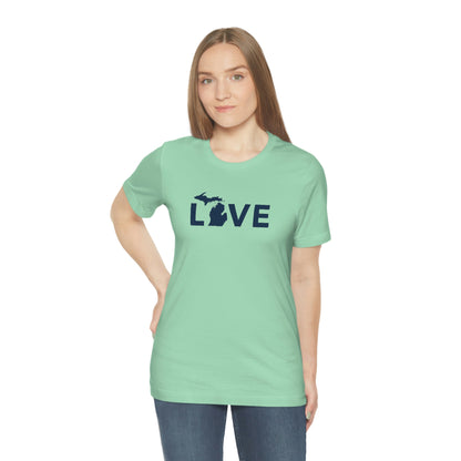 Michigan 'Love' T-Shirt (Geometric Sans Font) | Unisex Standard Fit