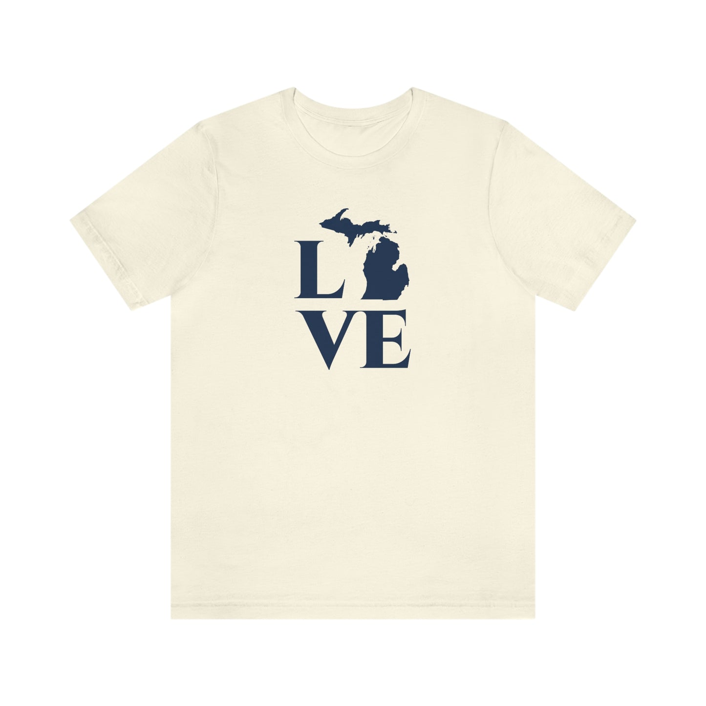 Michigan 'Love' T-Shirt (Roman Serif Font) | Unisex Standard Fit