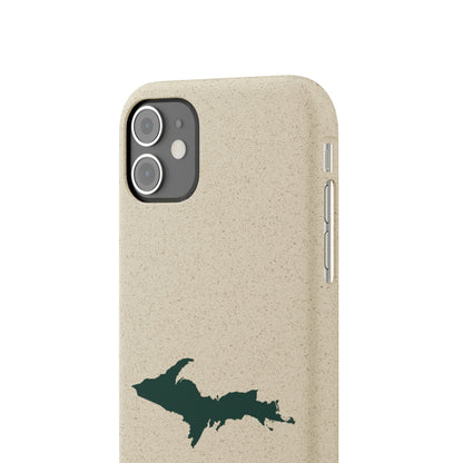 Michigan Upper Peninsula Biodegradable Phone Cases (w/ Green UP Outline) | Apple iPhone