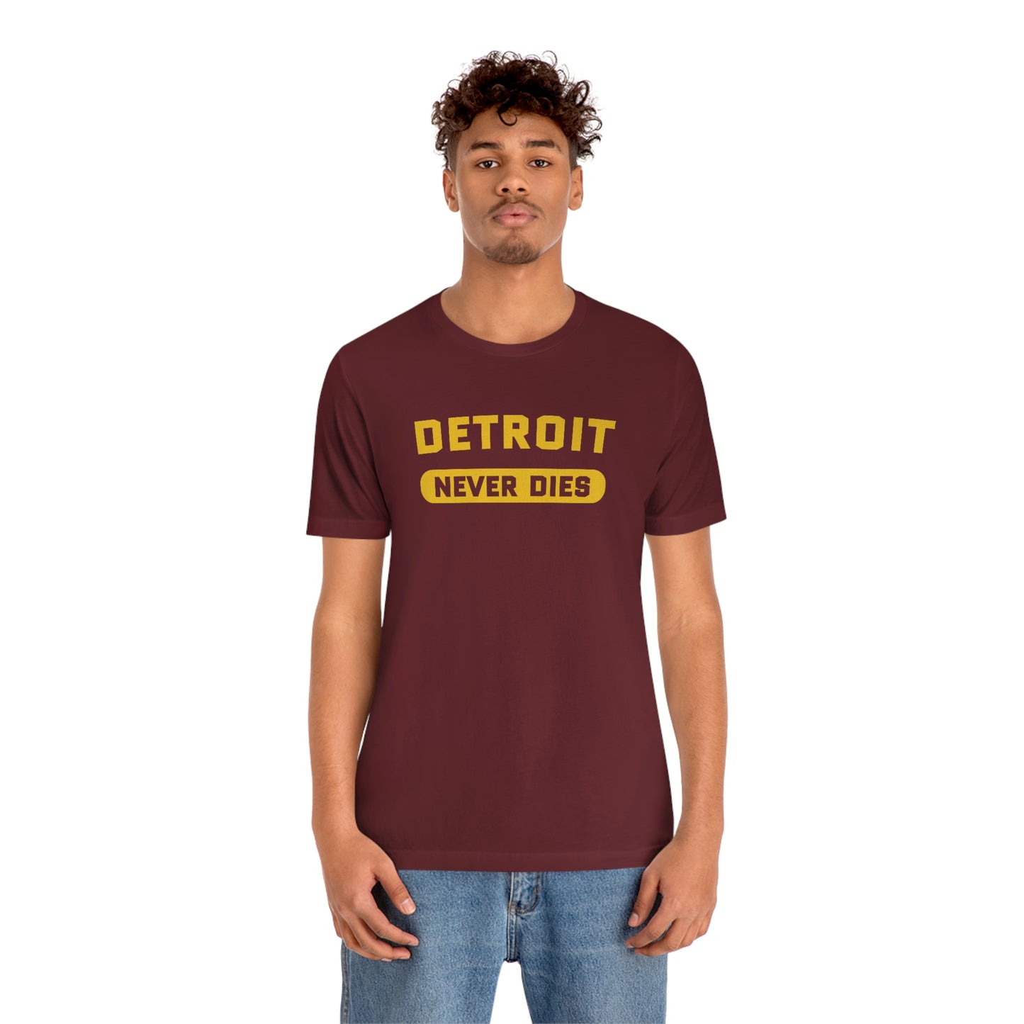 'Detroit Never Dies' T-Shirt | Unisex Standard Fit