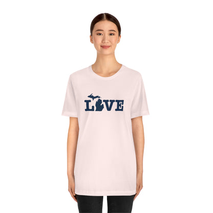 Michigan 'Love' T-Shirt (Typewriter Font) | Unisex Standard Fit