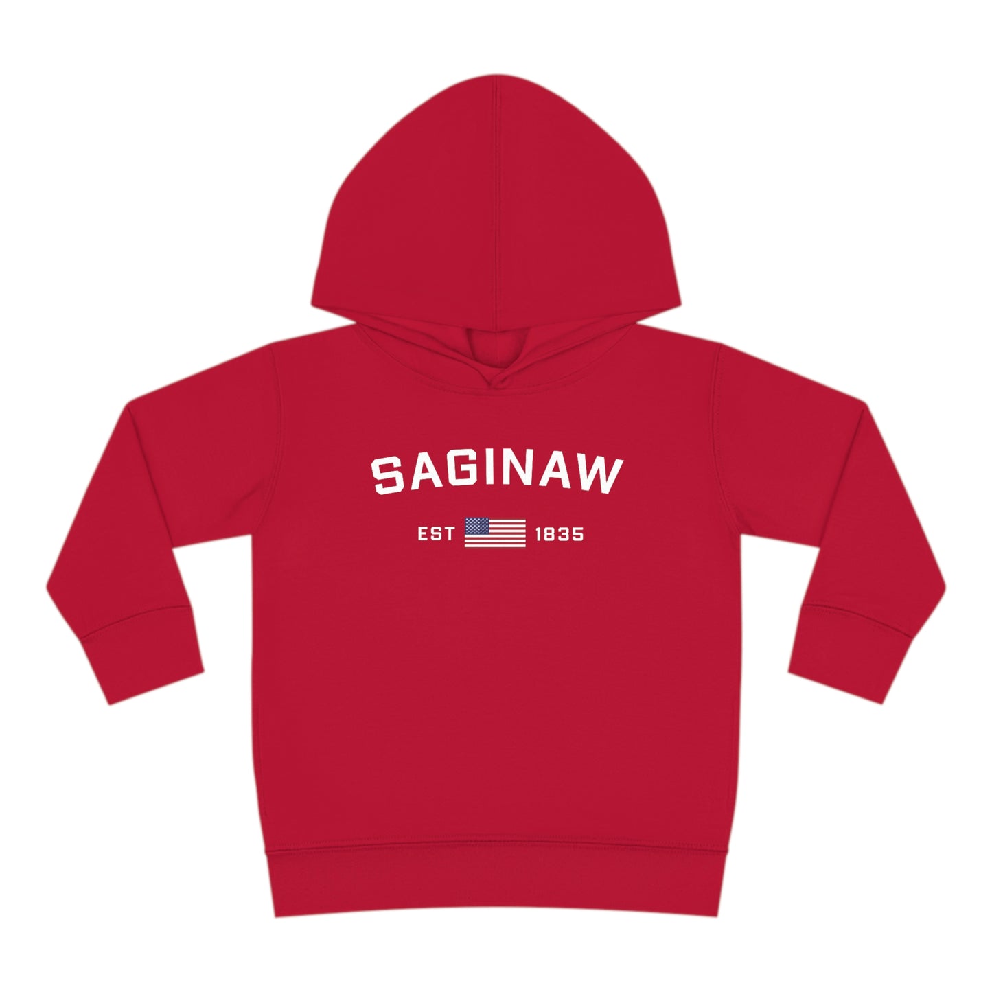 'Saginaw EST 1835 ' Hoodie (w/USA Flag Outline) | Unisex Toddler