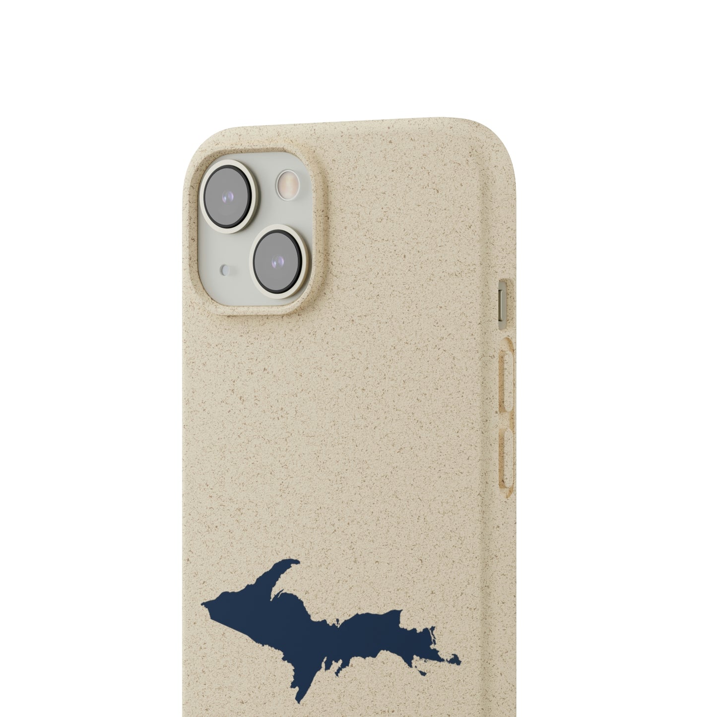 Michigan Upper Peninsula Biodegradable Phone Cases (w/ Navy UP Outline) | Apple iPhone