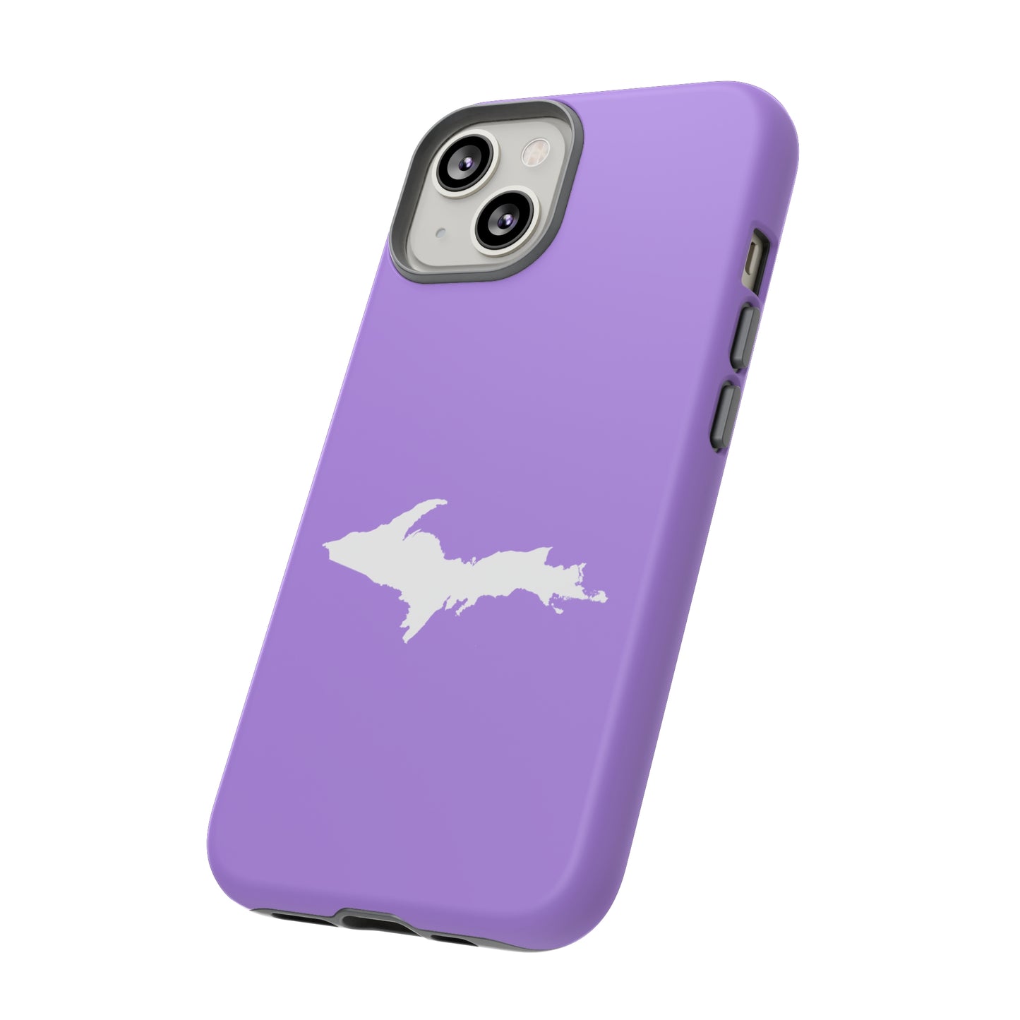 Michigan Upper Peninsula Tough Phone Case (Lavender w/ UP Outline) | Apple iPhone