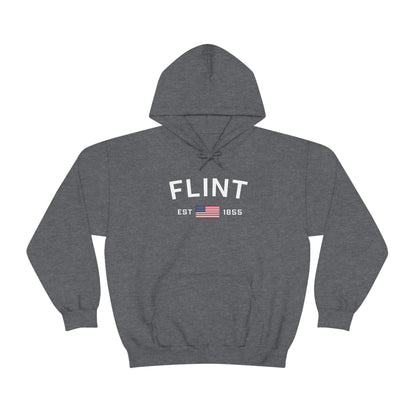 'Flint EST 1855' Hoodie (w/USA Flag Outline) | Unisex Standard