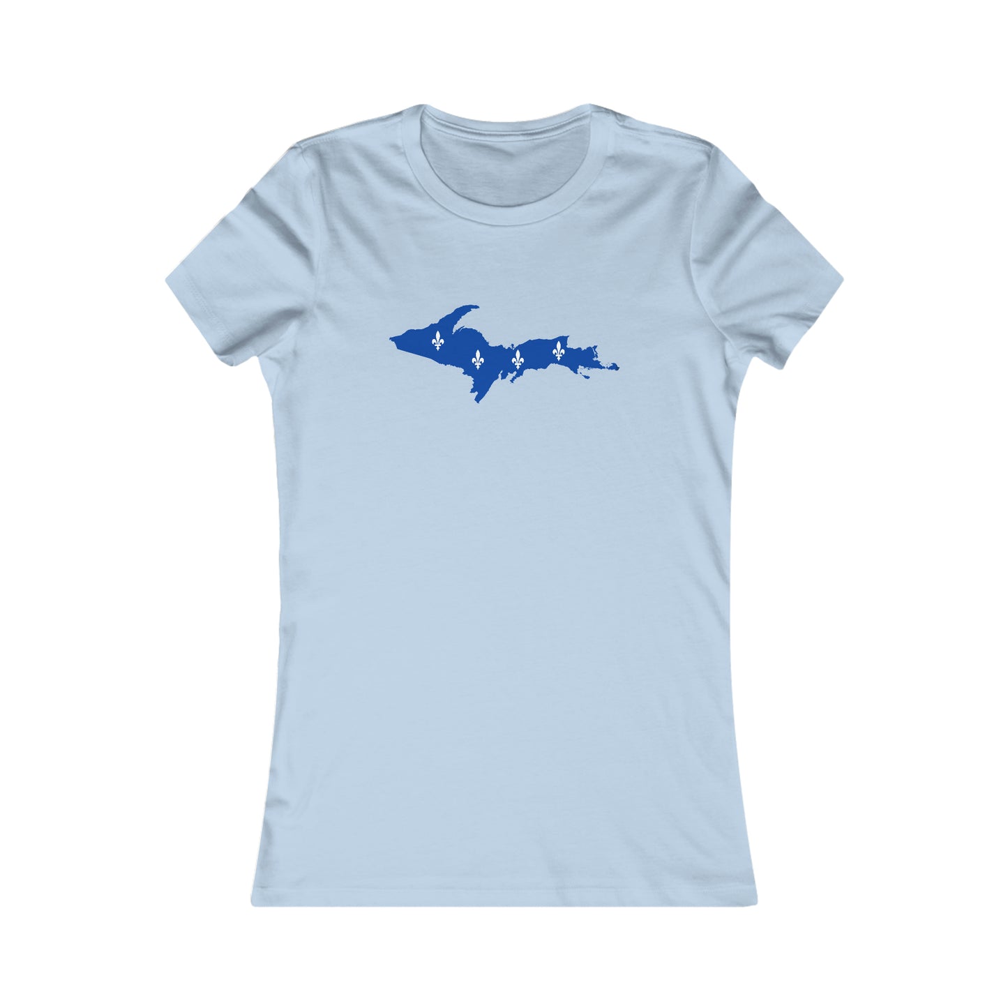 Michigan Upper Peninsula T-Shirt (w/ UP Quebec Flag Outline) | Women's Slim Fit