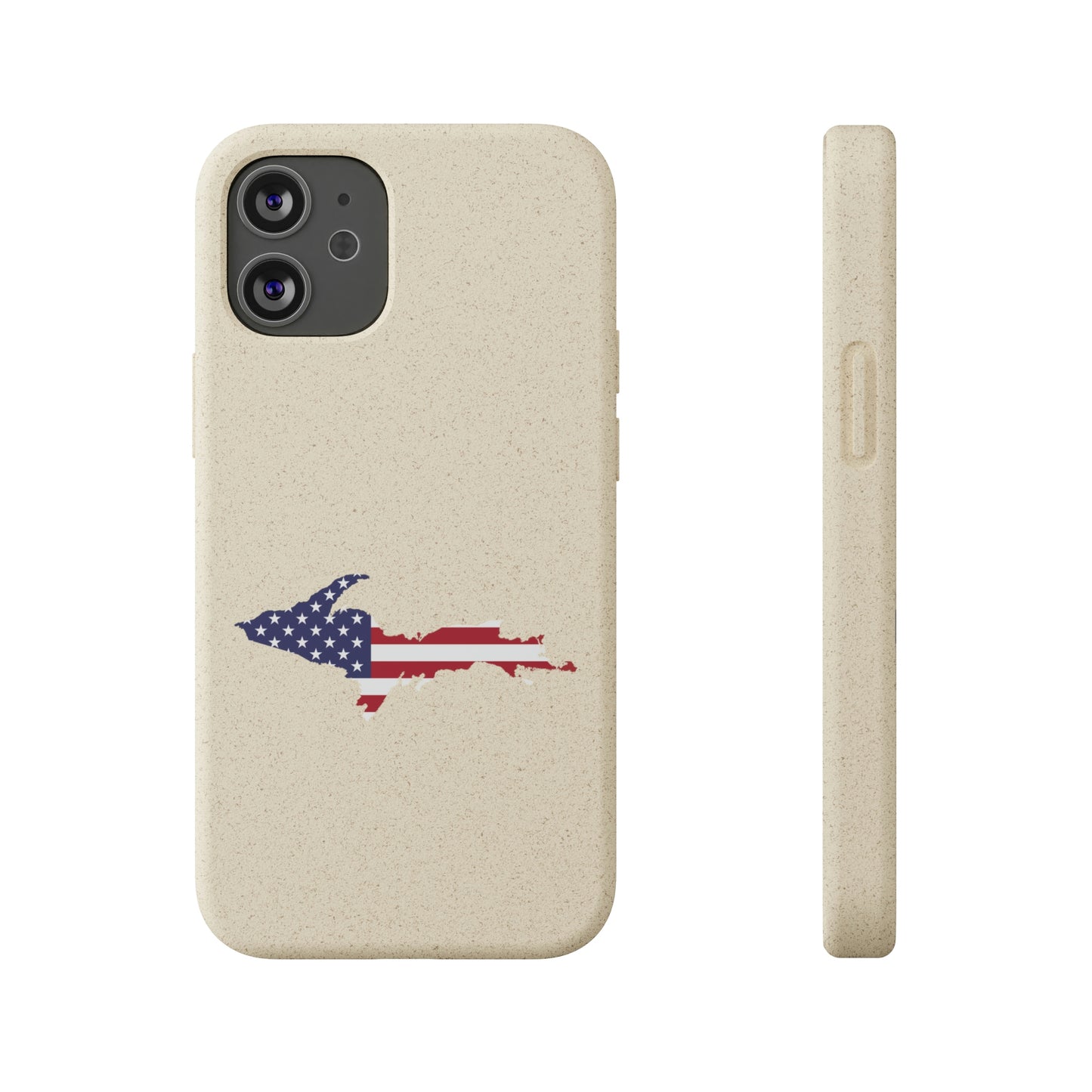 Michigan Upper Peninsula Biodegradable Phone Cases (w/ UP USA Flag Outline) | Apple iPhone