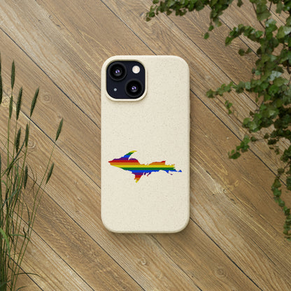 Michigan Upper Peninsula Biodegradable Phone Cases (w/ UP Pride Flag Outline) | Apple iPhone