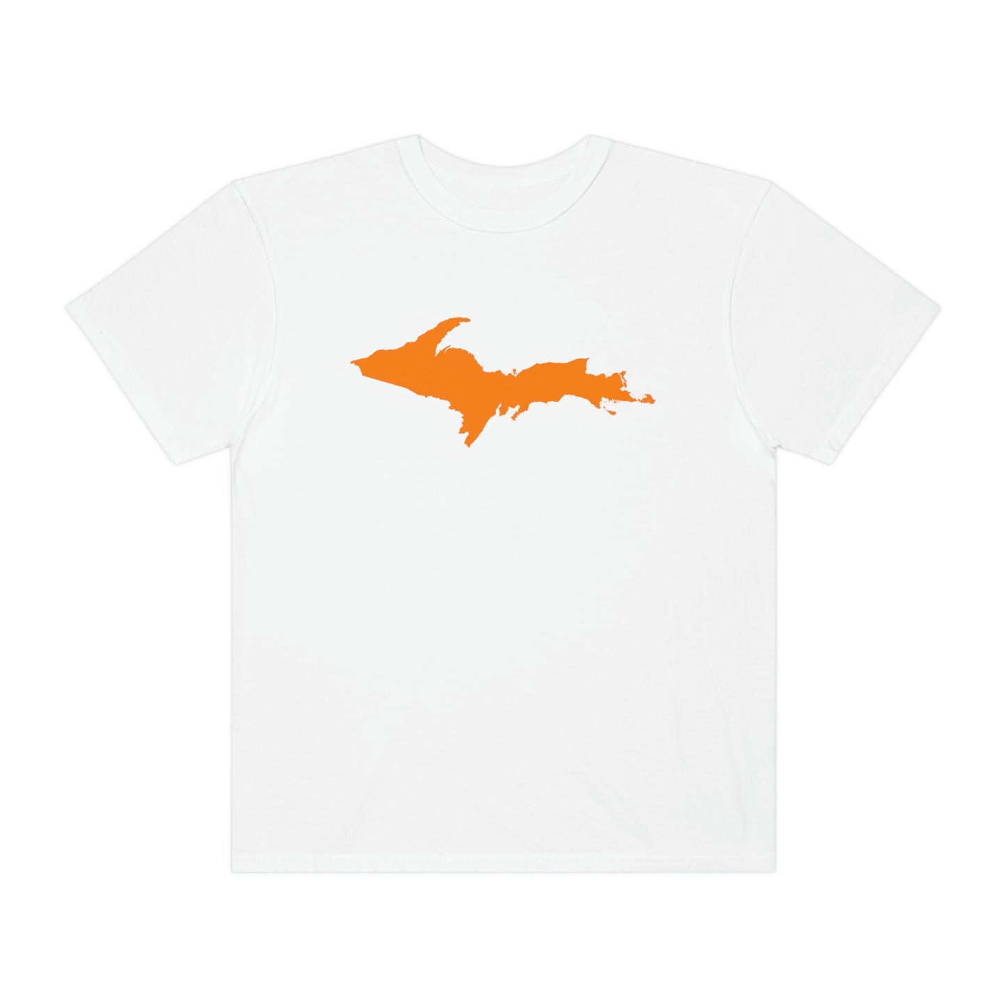 Michigan Upper Peninsula T-Shirt (w/ Orange UP Outline) | Unisex Garment-Dyed