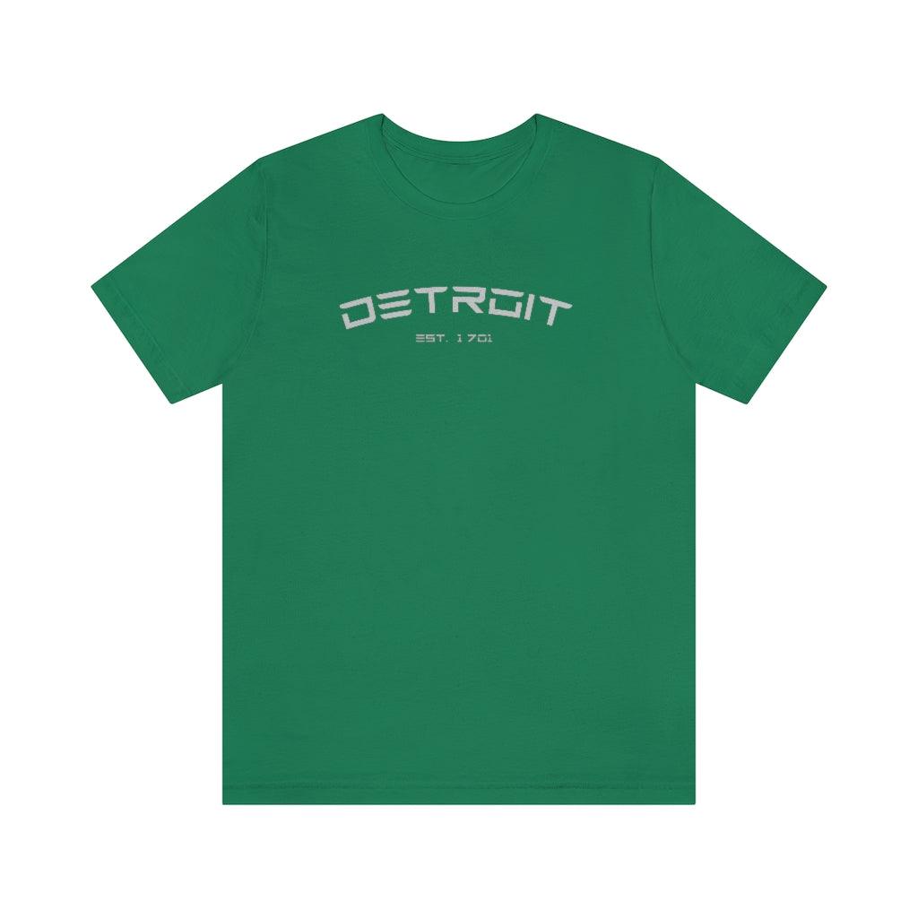 'Detroit Est. 1701' Electric Font T-Shirt | Unisex Standard Fit - Circumspice Michigan