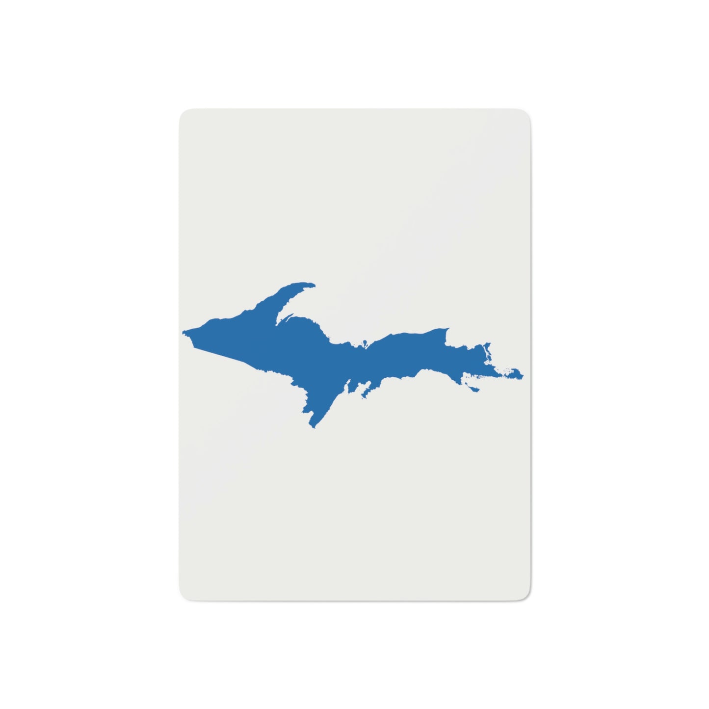 Michigan Upper Peninsula Poker Cards (Birch Bark White w/ Azure UP Outline)