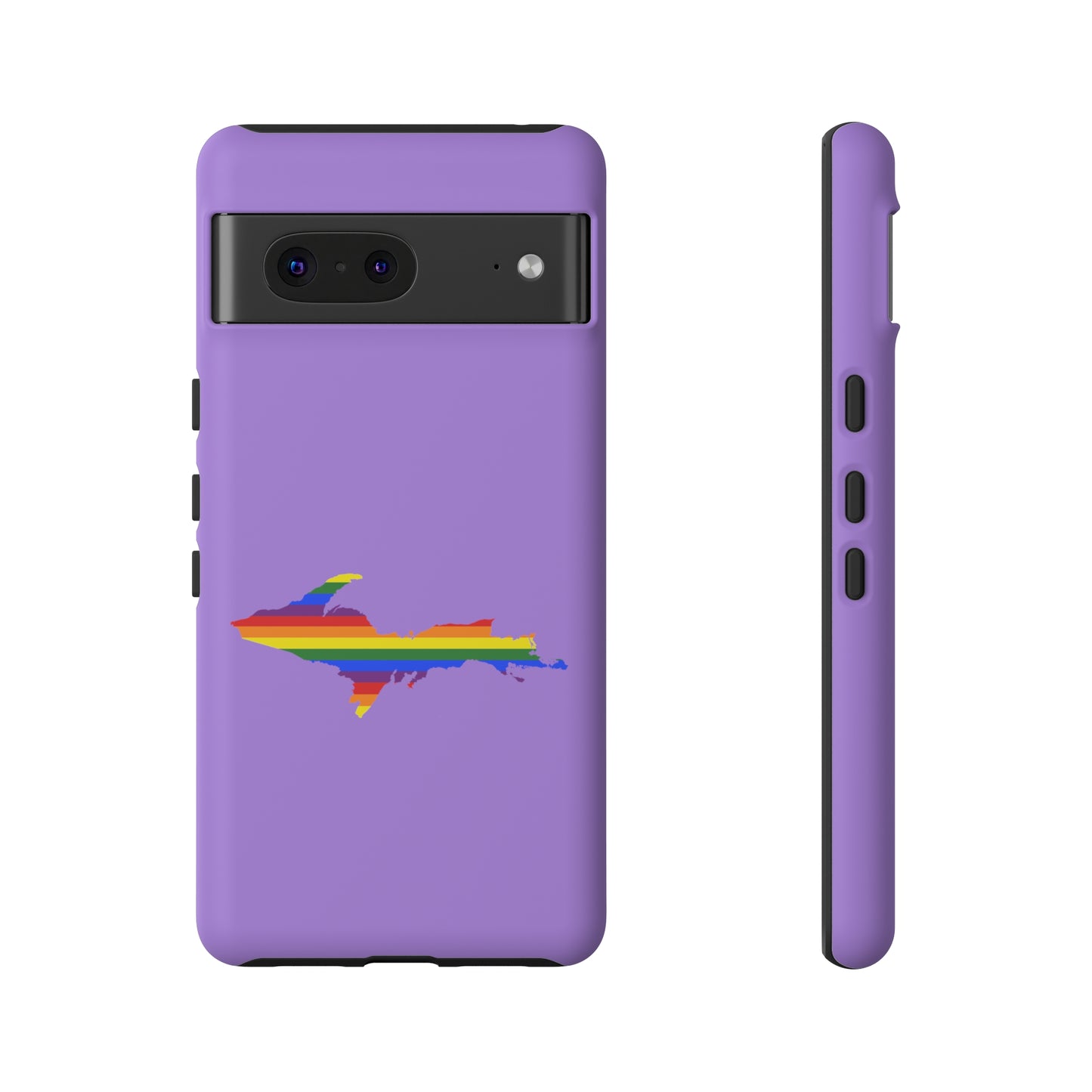 Michigan Upper Peninsula Tough Phone Case (Lavender w/ UP Pride Flag Outline) | Samsung & Pixel Android