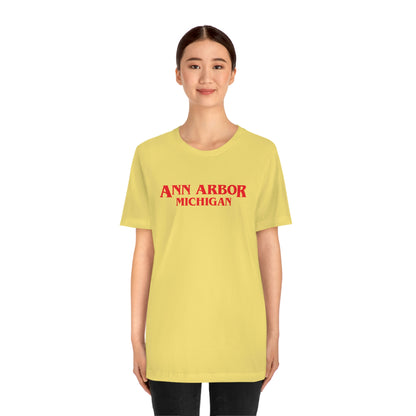 'Ann Arbor Michigan' ' T-Shirt (1980s Drama Parody) | Unisex Standard Fit