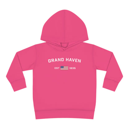 'Grand Haven EST 1835' Hoodie (w/USA Flag Outline) | Unisex Toddler