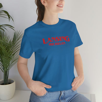 'Lansing Michigan' ' T-Shirt (1980s Drama Parody) | Unisex Standard Fit