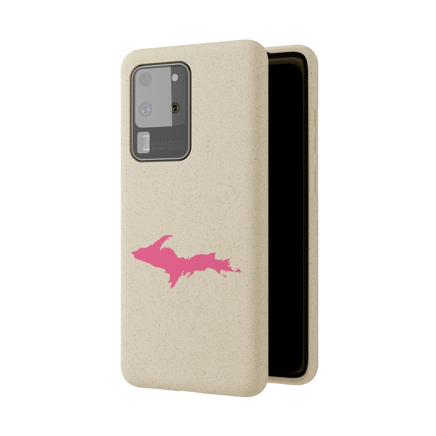 Michigan Upper Peninsula Biodegradable Phone Cases (w/ Pink UP Outline) | Samsung Android