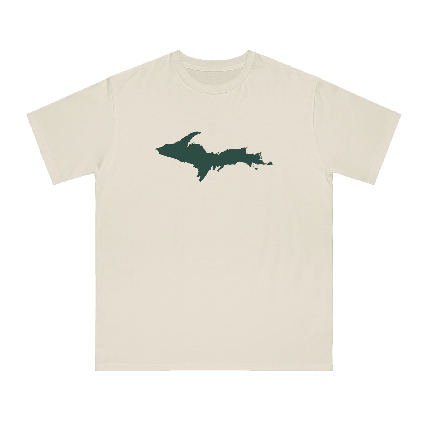 Michigan Upper Peninsula T-Shirt (w/ Green UP Outline) | Organic Unisex