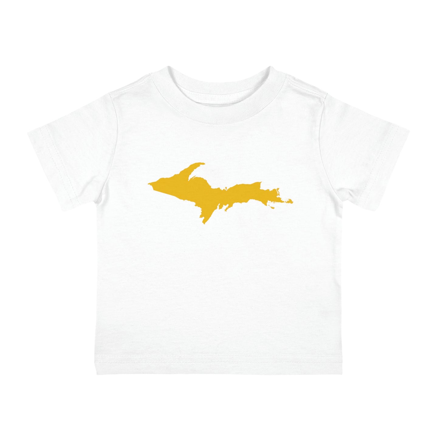 Michigan Upper Peninsula Infant T-Shirt (w/ Gold UP Outline) | Short Sleeve