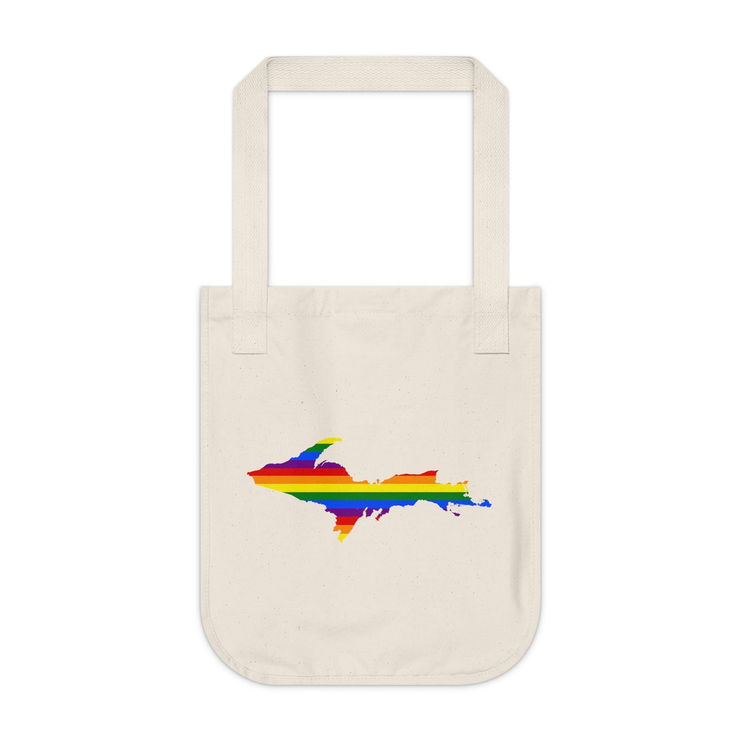 Michigan Upper Peninsula Heavy Tote Bag (w/ UP Pride Flag Outline)