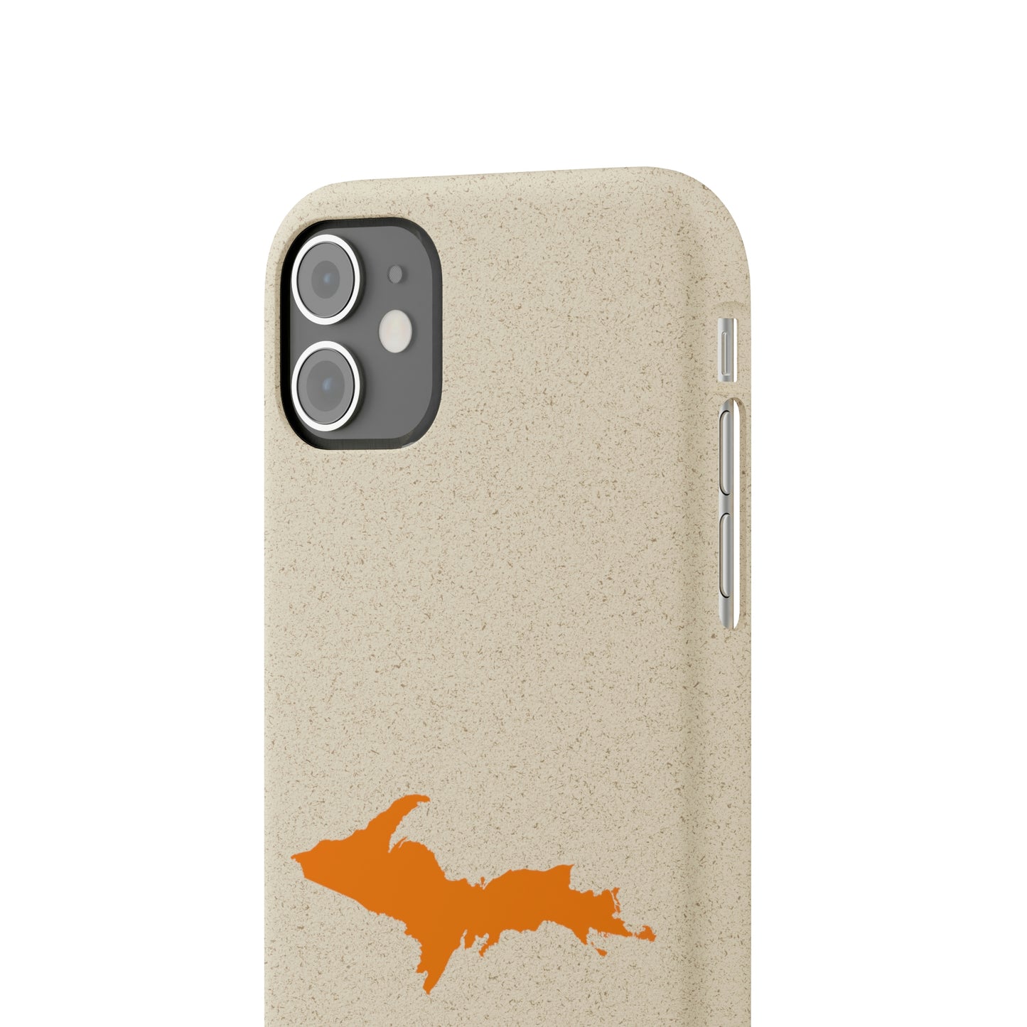 Michigan Upper Peninsula Biodegradable Phone Cases (w/ Orange UP Outline) | Apple iPhone